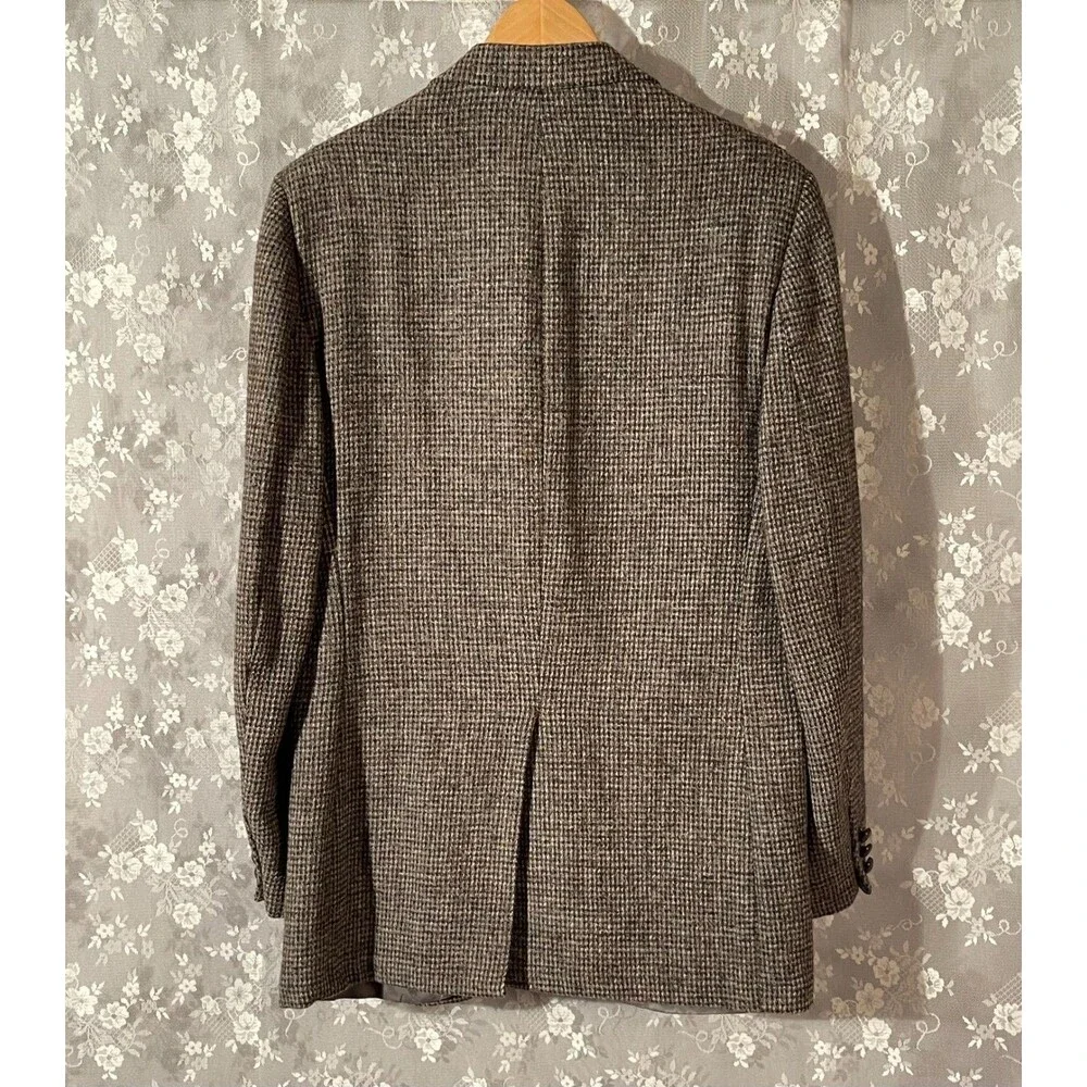 Vintage 80s Harris Tweed Sport Coat Size 40R Stafford Gray Wool Blazer Jacket